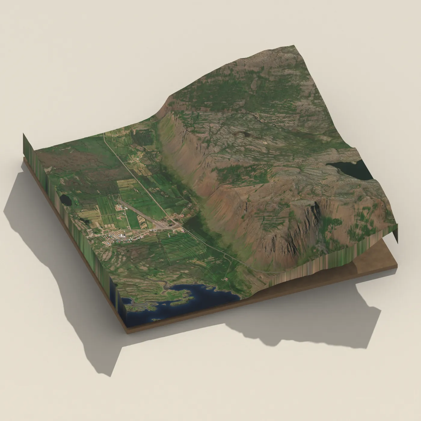 Grundarfoss 3D terrain render