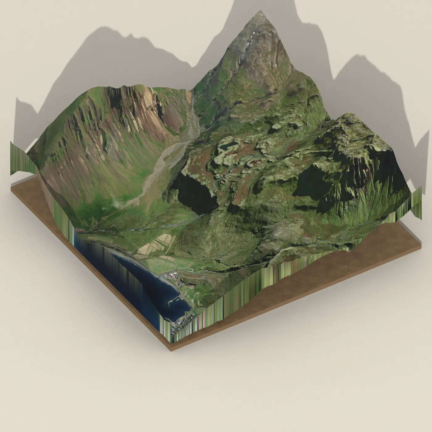 Grundarfoss 3D terrain render