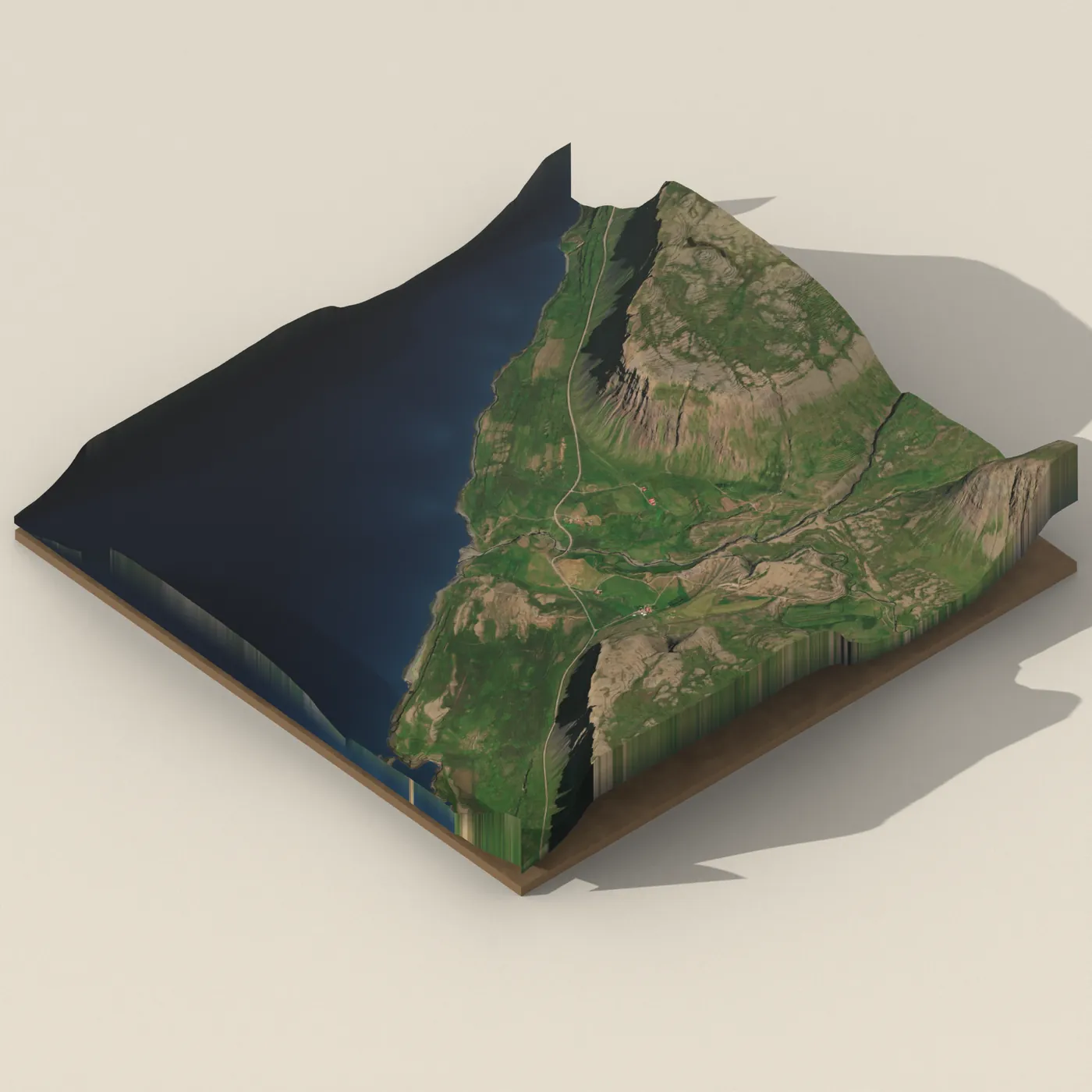 Gullfoss 3D terrain render