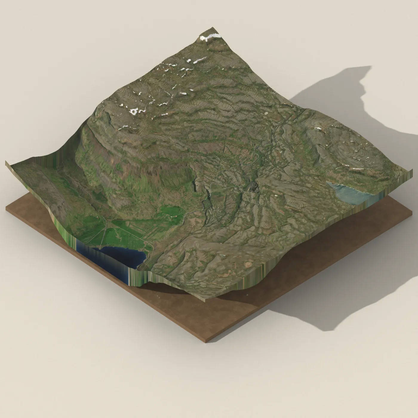 Gullfoss 3D terrain render