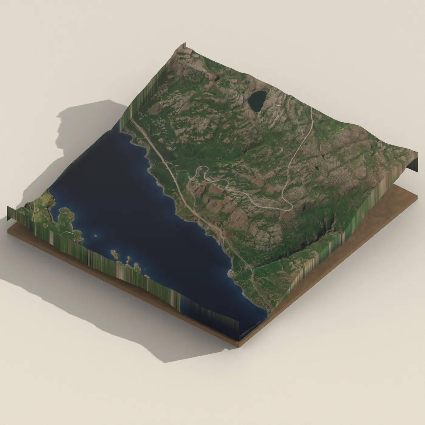 Gullfoss 3D terrain render
