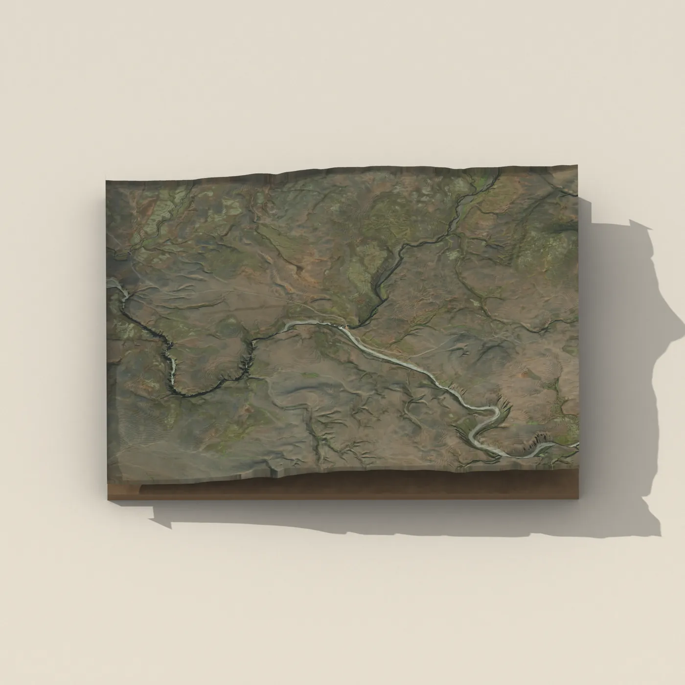 Gýgjarfoss 3D terrain render
