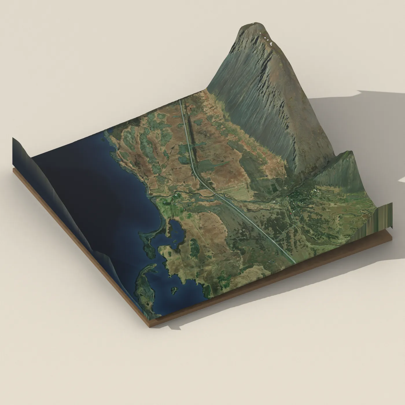 Hafnarfoss 3D terrain render