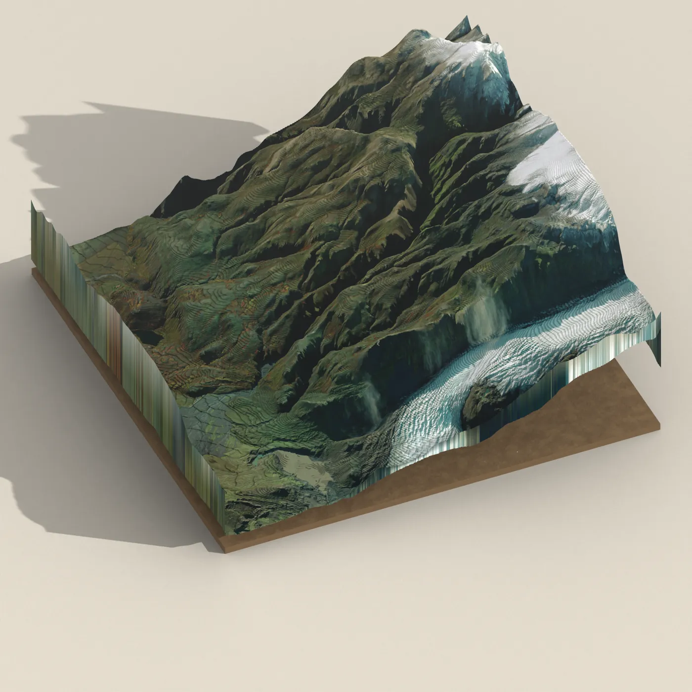 Hangandifoss 3D terrain render