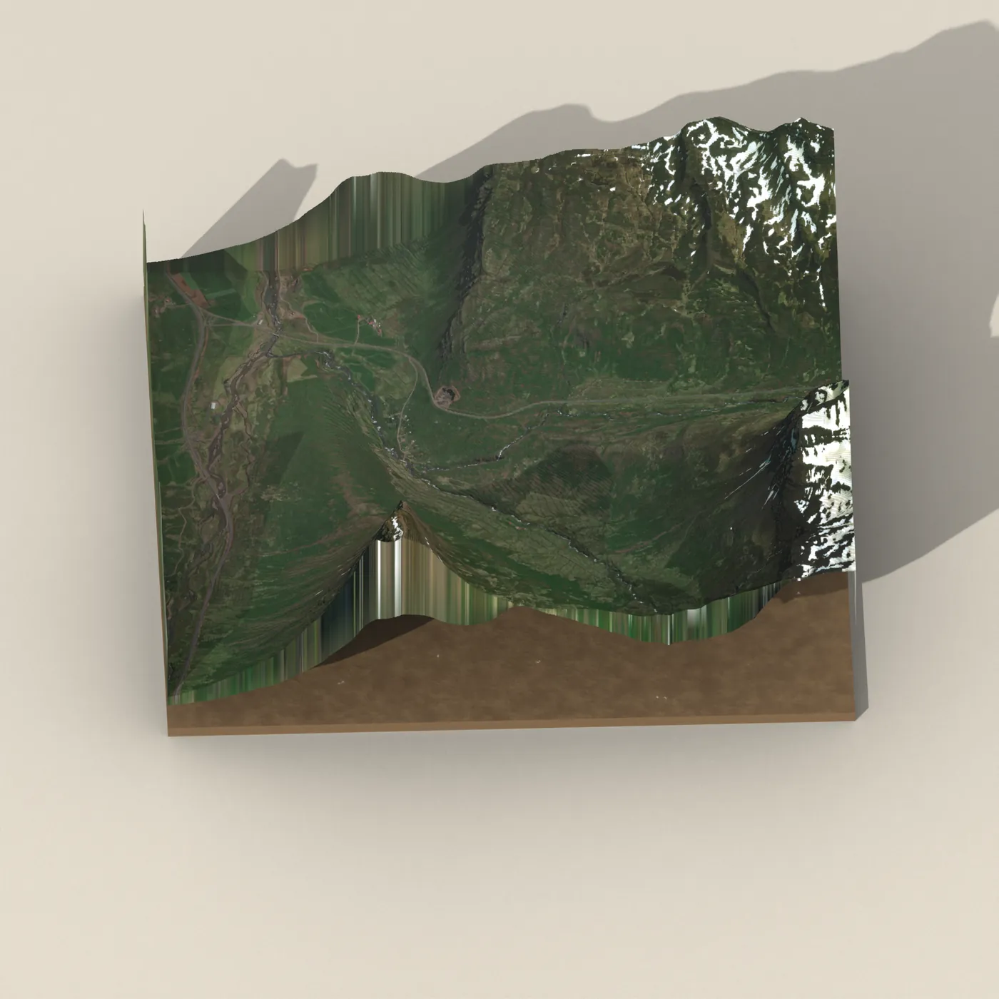 Hengifoss 3D terrain render