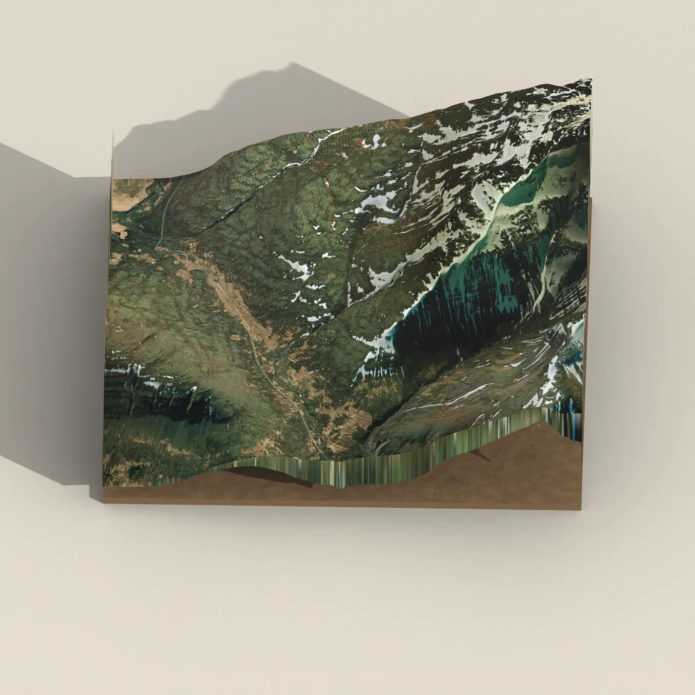 Hestadalsfoss 3D terrain render