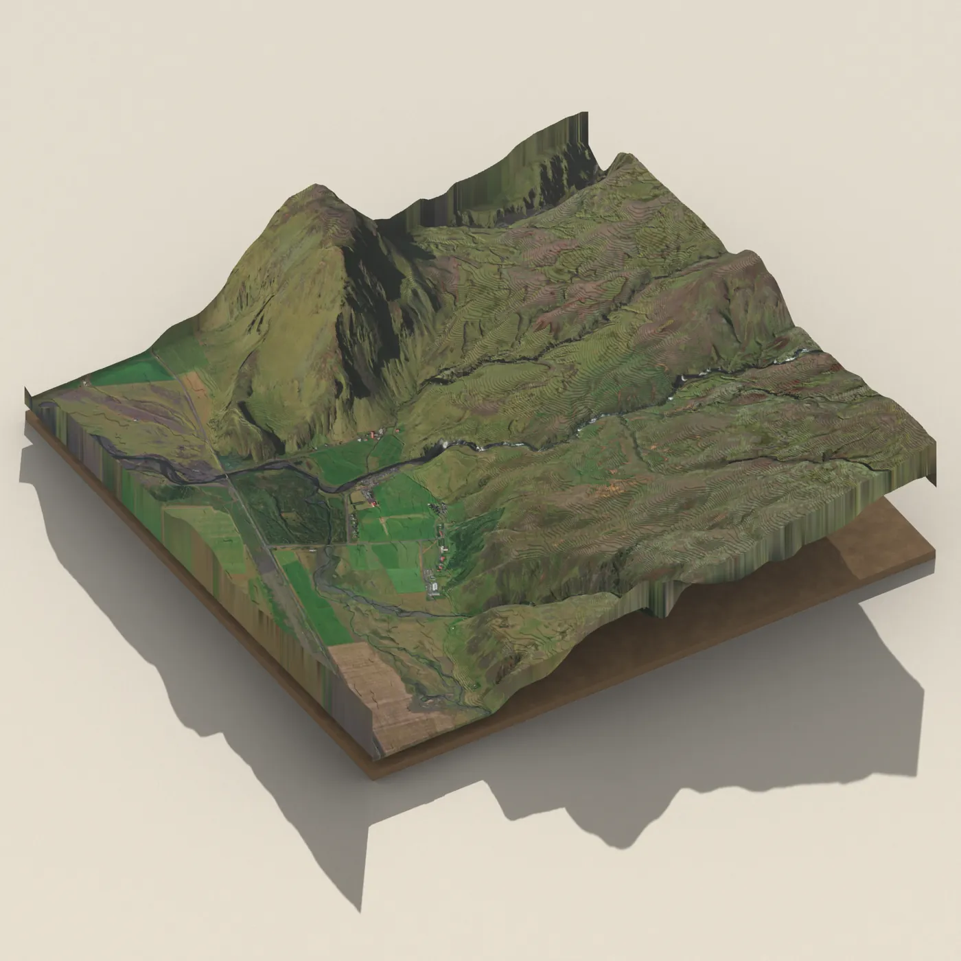 Hestavaðsfoss 3D terrain render