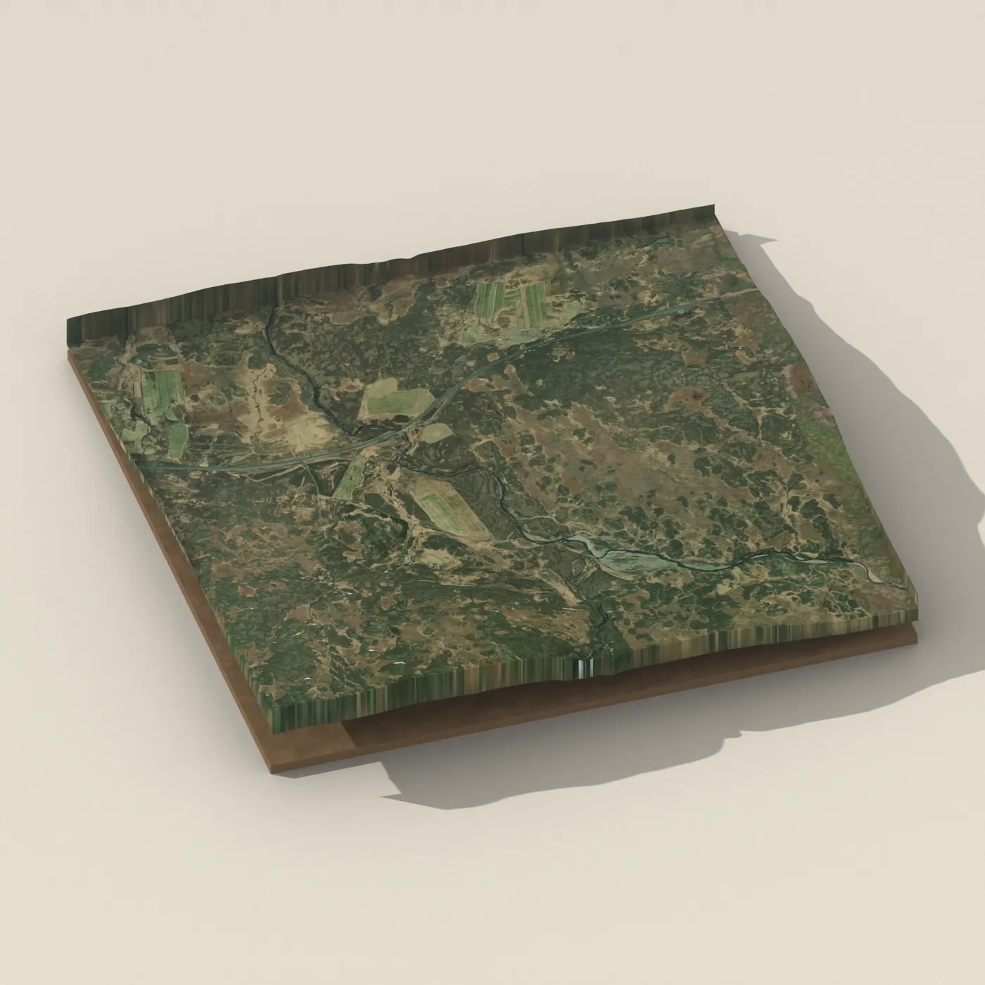 Hörtlafoss 3D terrain render