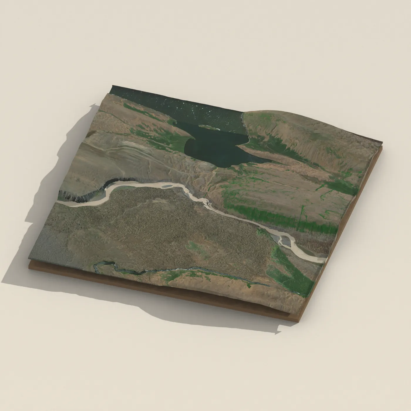 Hrafnabjargafoss 3D terrain render