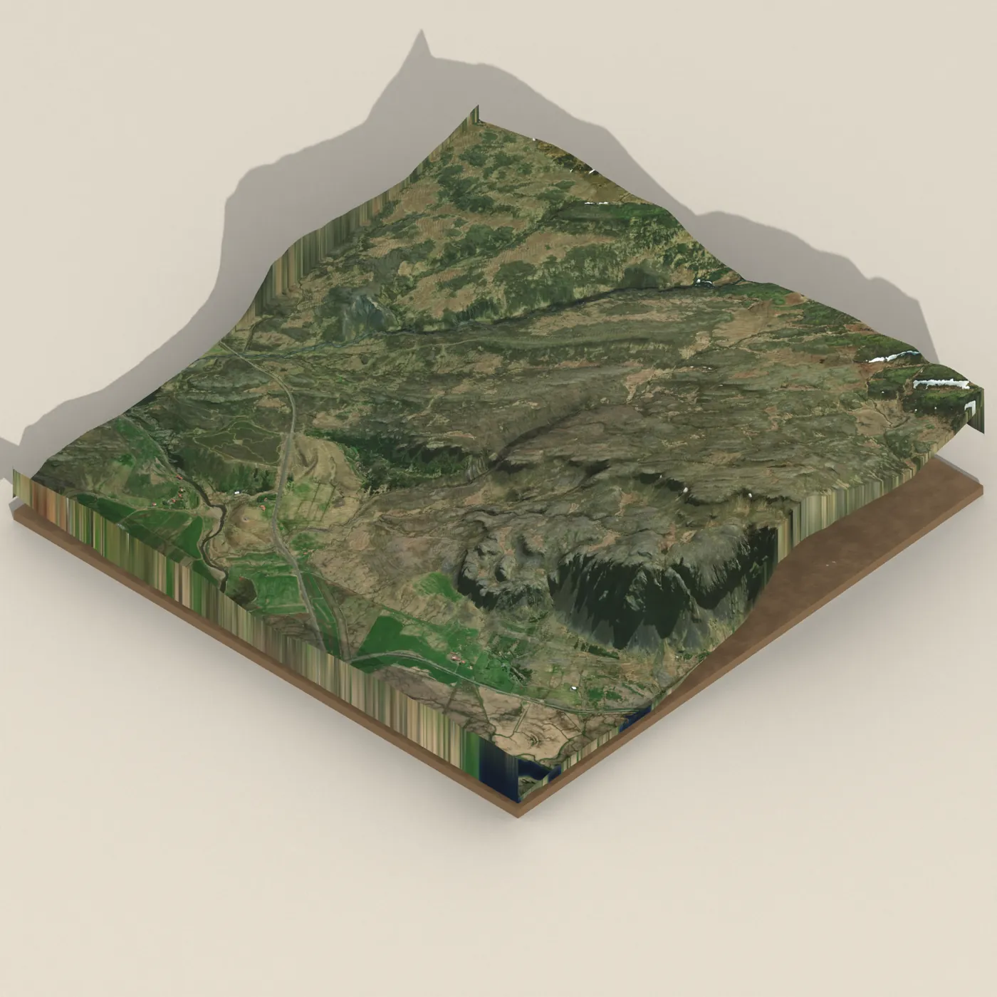 Hrafnagilsfoss 3D terrain render