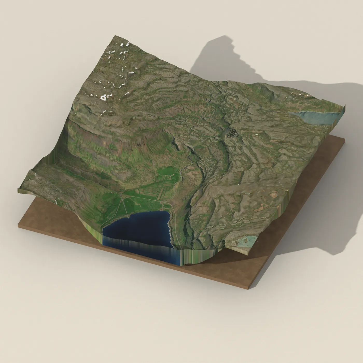 Hundafossar 3D terrain render