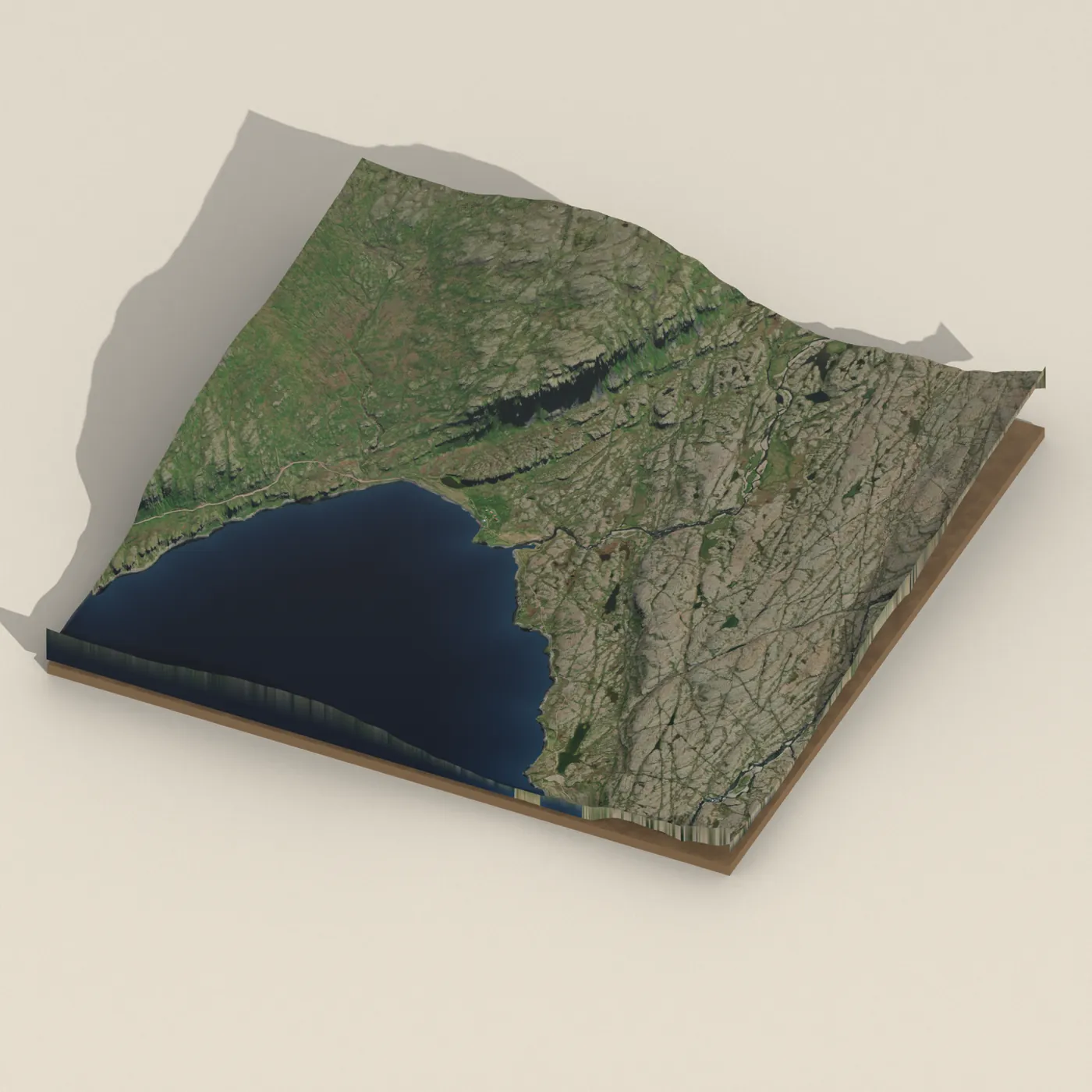 Húsárfoss 3D terrain render