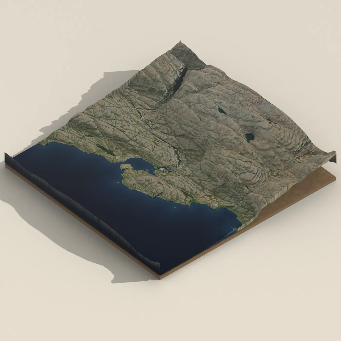 Hvalárfoss 3D terrain render