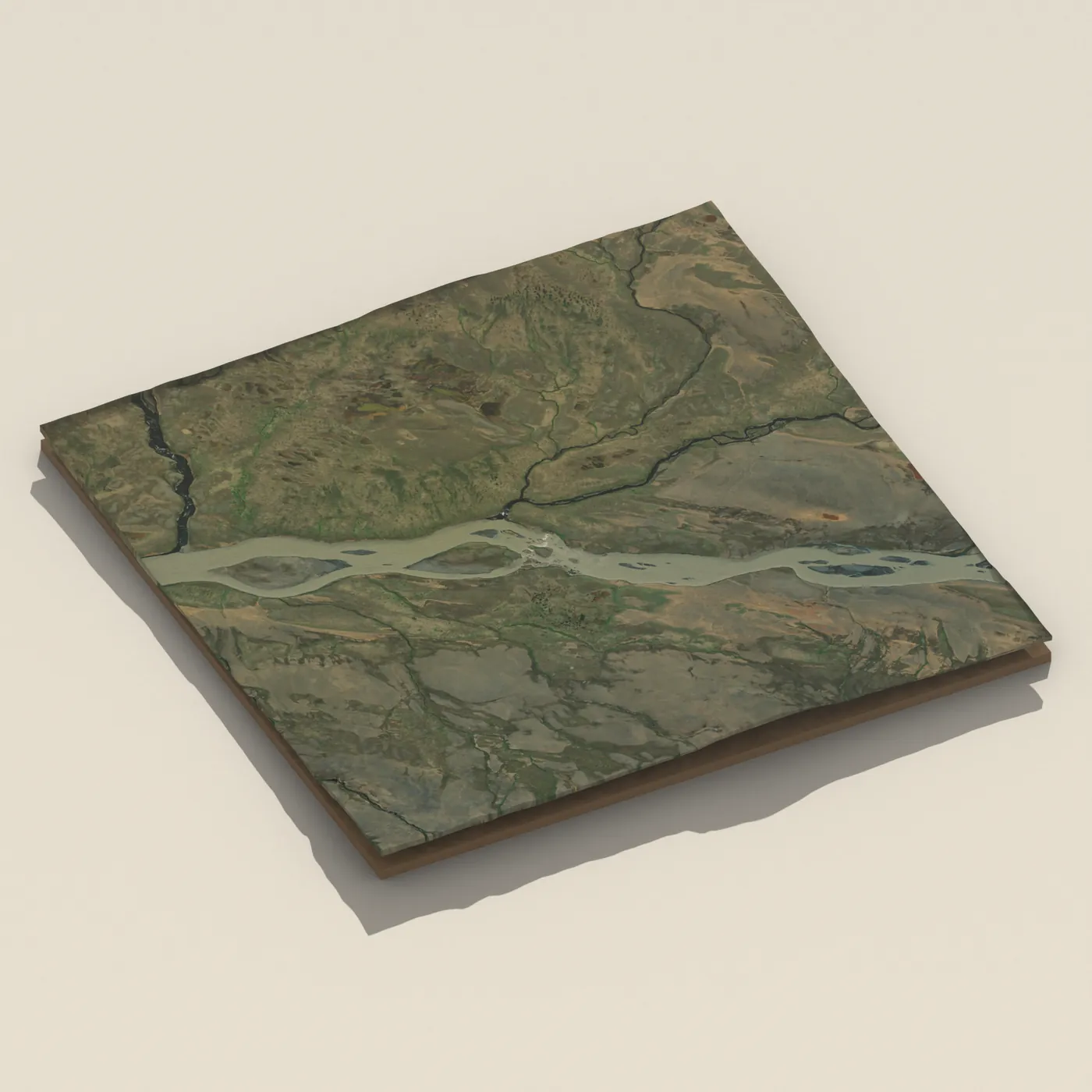 Hvanngiljafoss 3D terrain render
