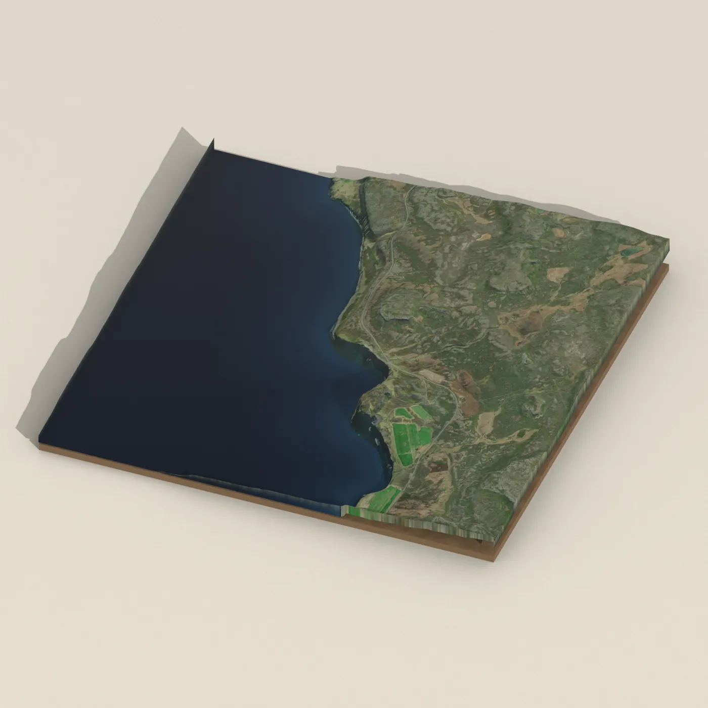 Hverfjallsfoss 3D terrain render