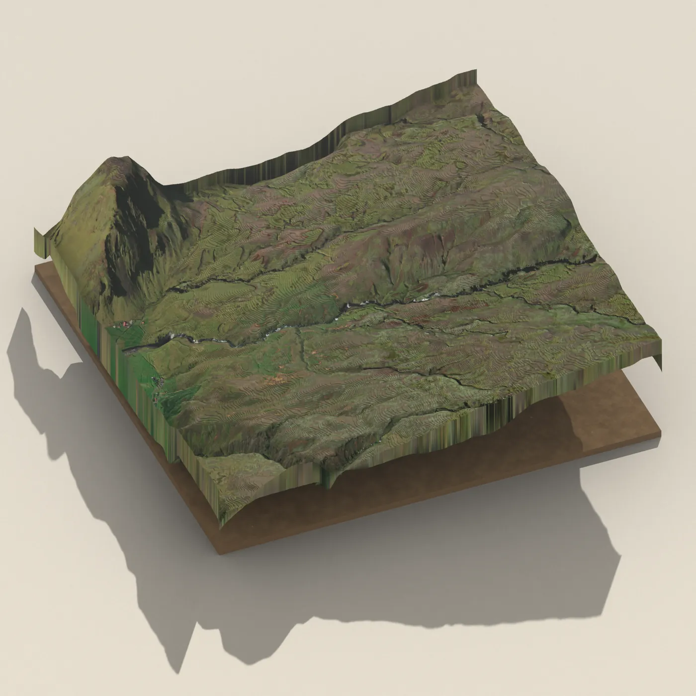 Innri-Fellsfoss 3D terrain render