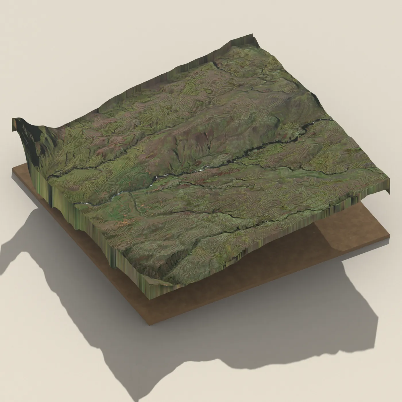 Kæfufoss 3D terrain render