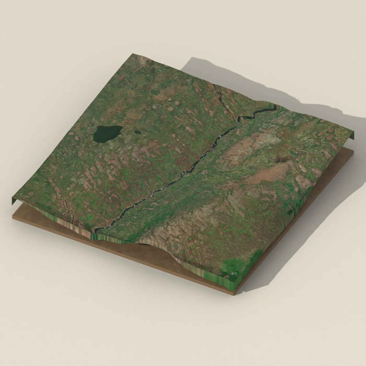 Kálfgilsfoss 3D terrain render