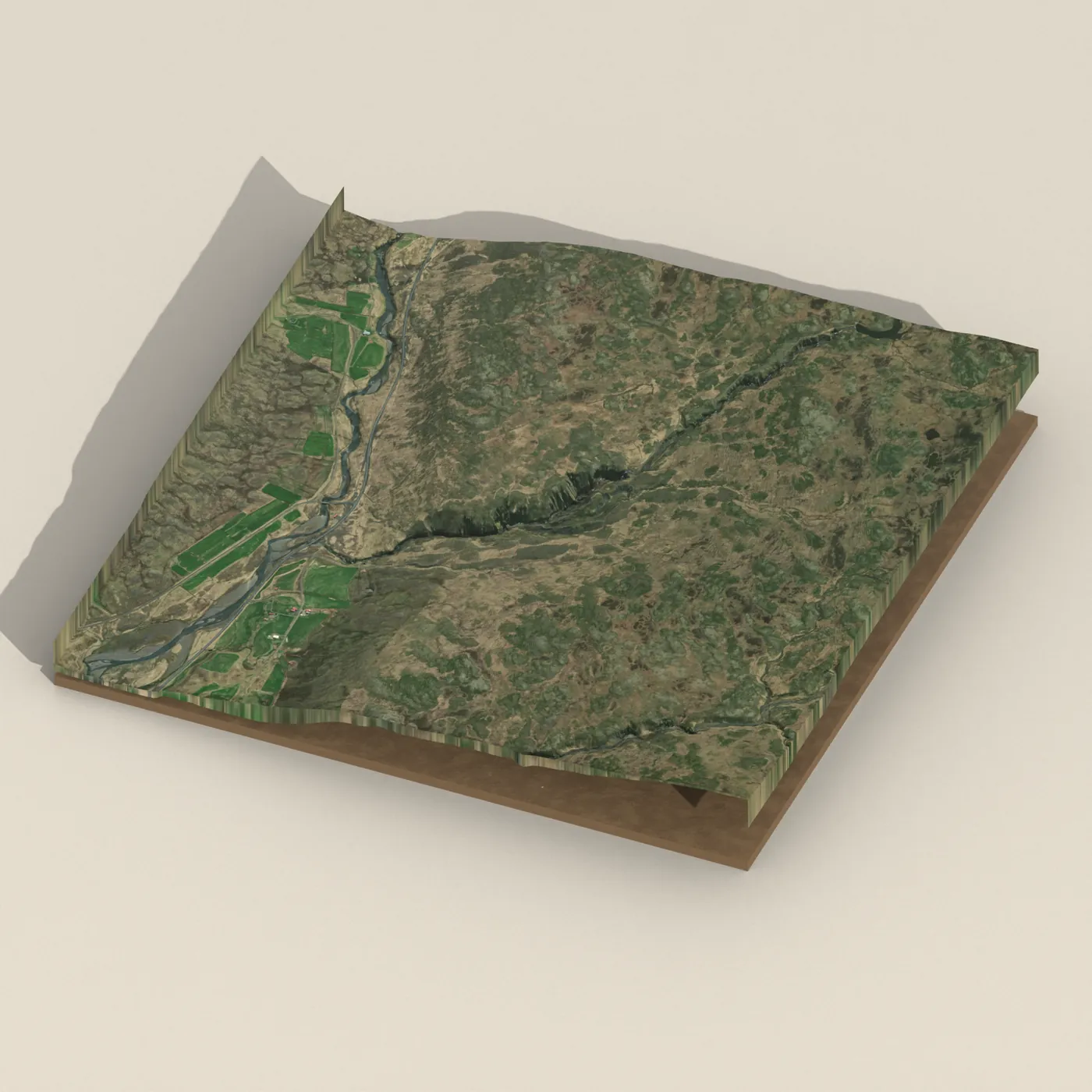 Kambafoss 3D terrain render