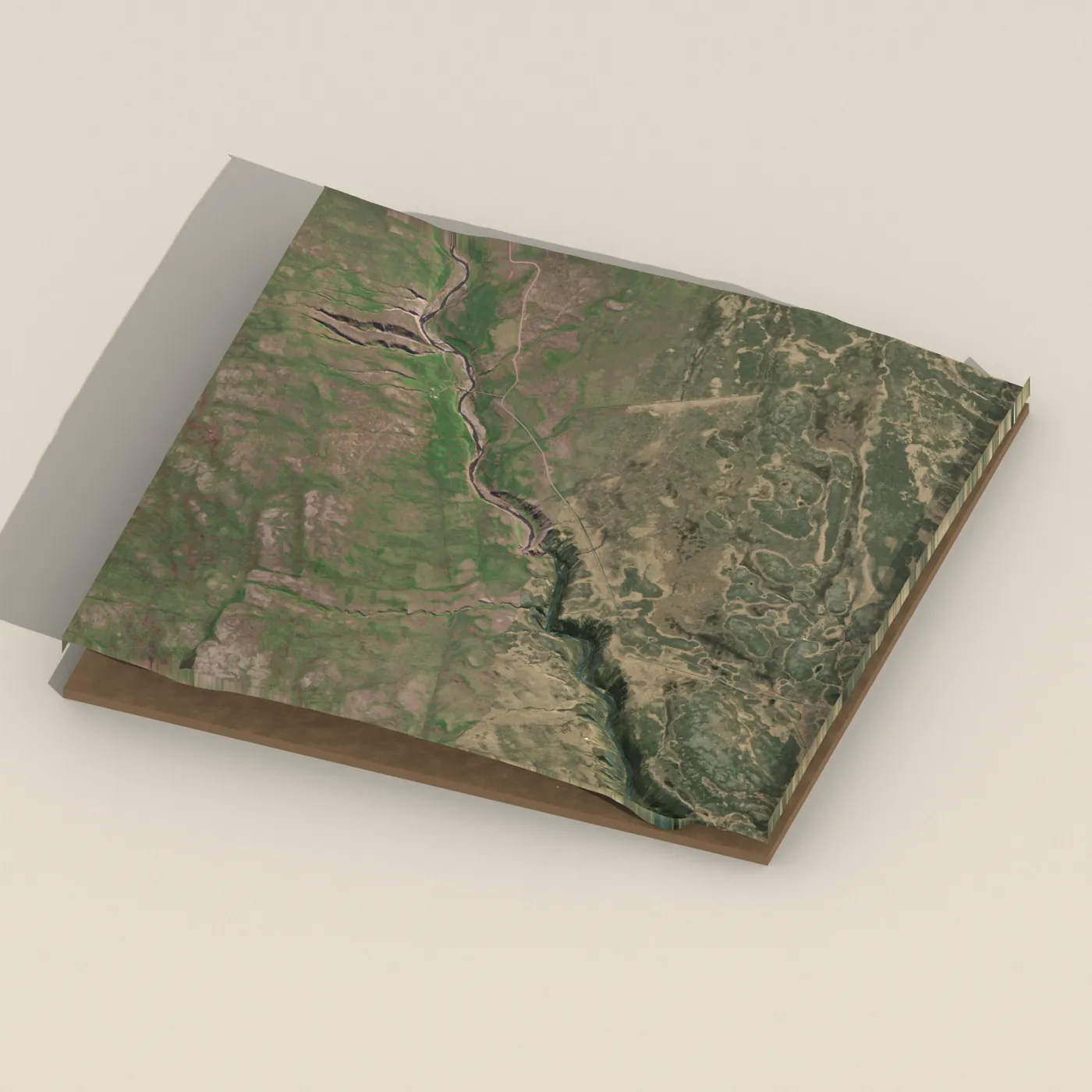 Kambsfoss 3D terrain render
