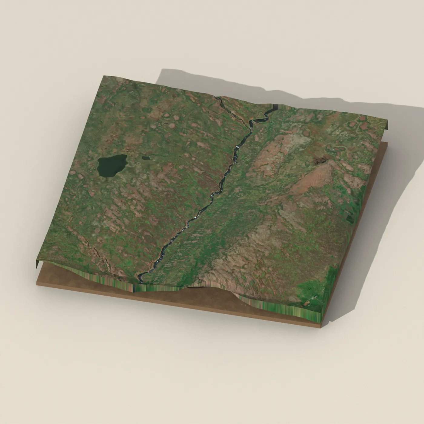 Kerlingafoss 3D terrain render