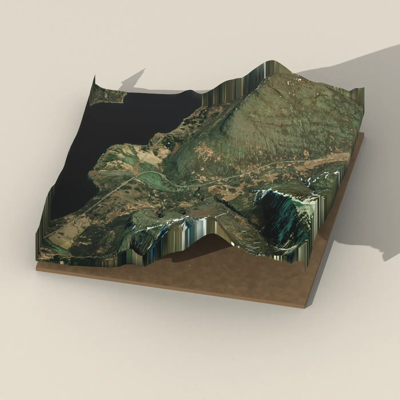 Kerlingafoss 3D terrain render