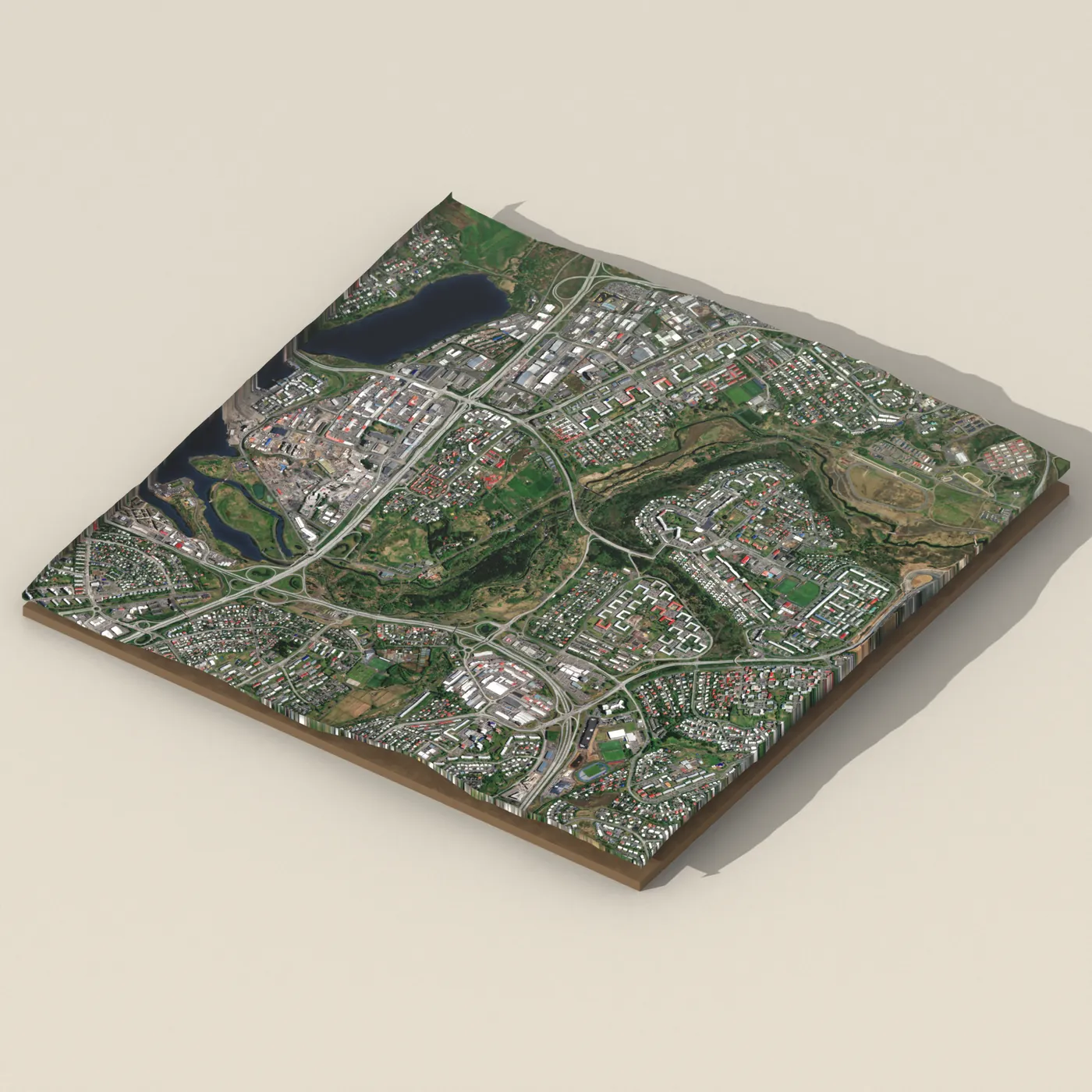 Kermóafossar 3D terrain render