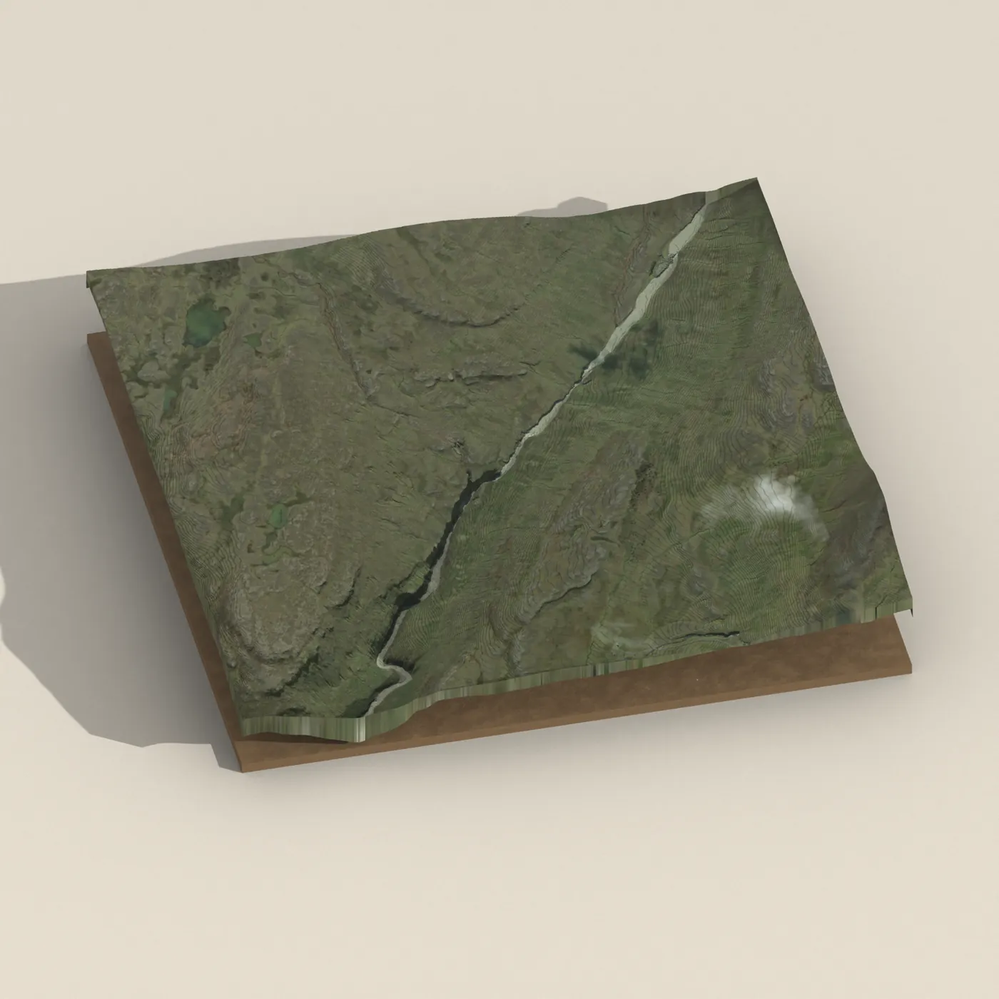 Kirkjufoss 3D terrain render