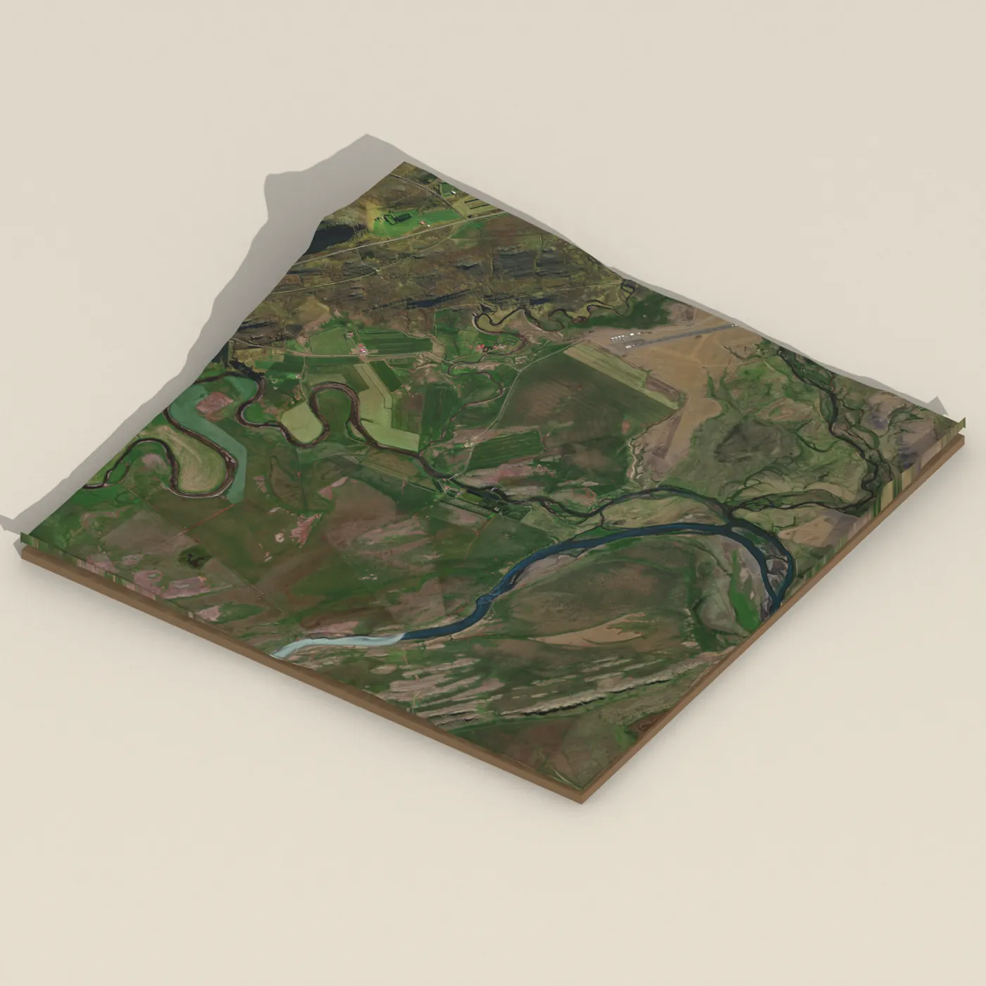 Klettsfoss 3D terrain render