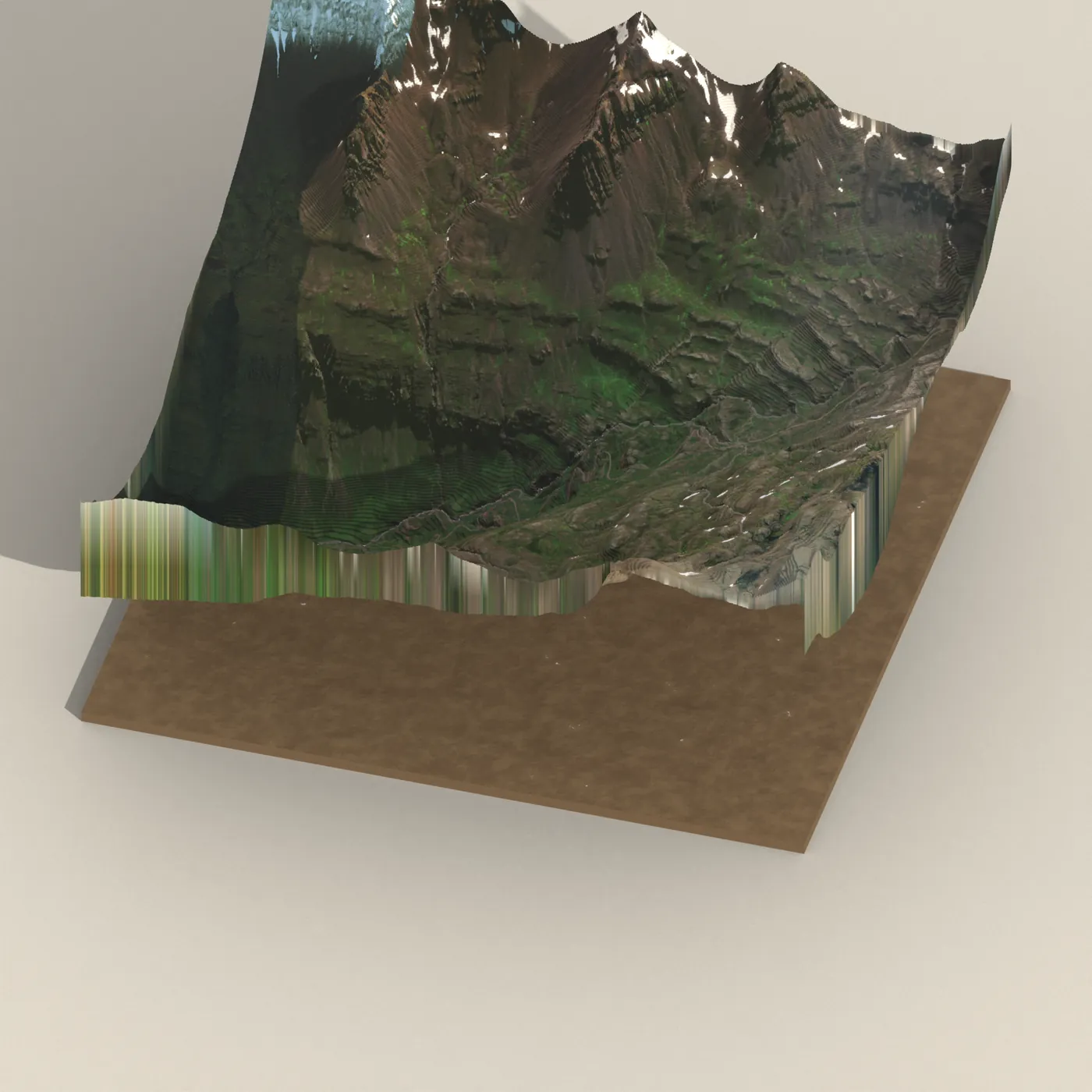 Klifbrekkufossar 3D terrain render