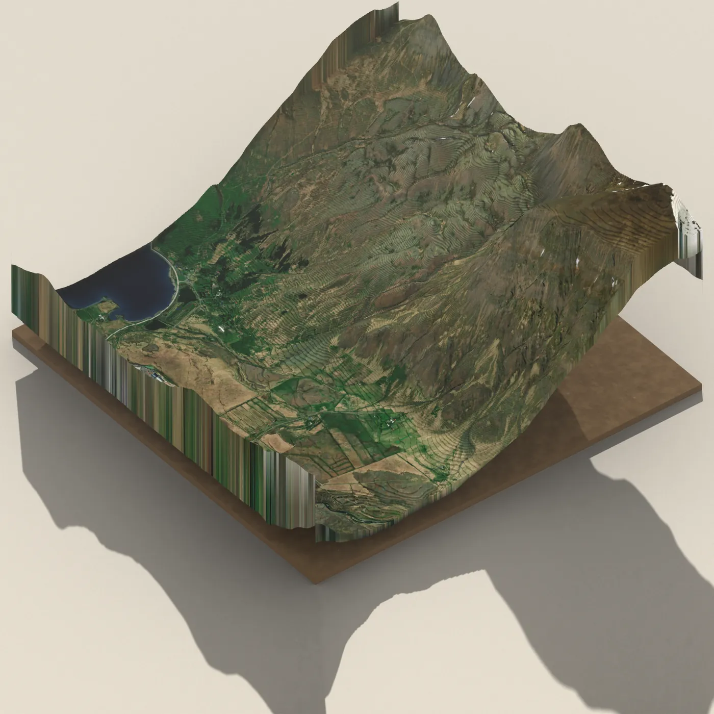 Kollafjarðarárfoss 3D terrain render