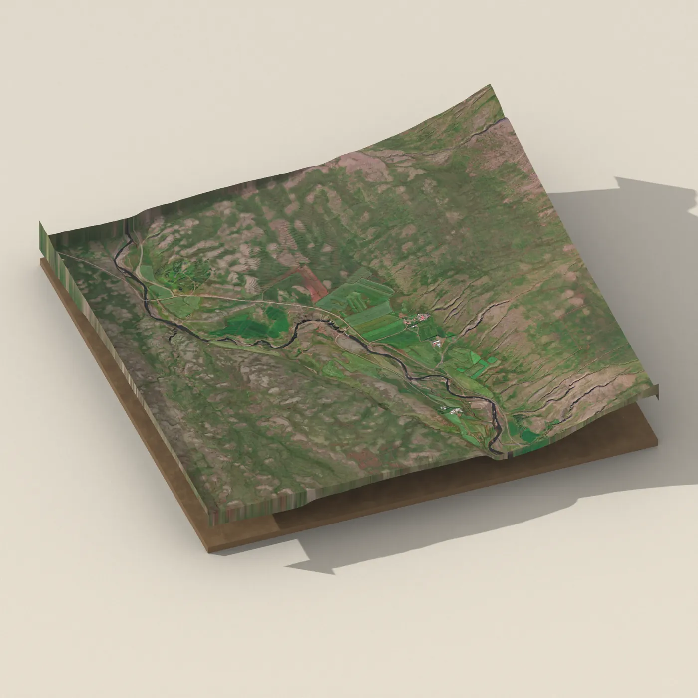 Kolufossar 3D terrain render