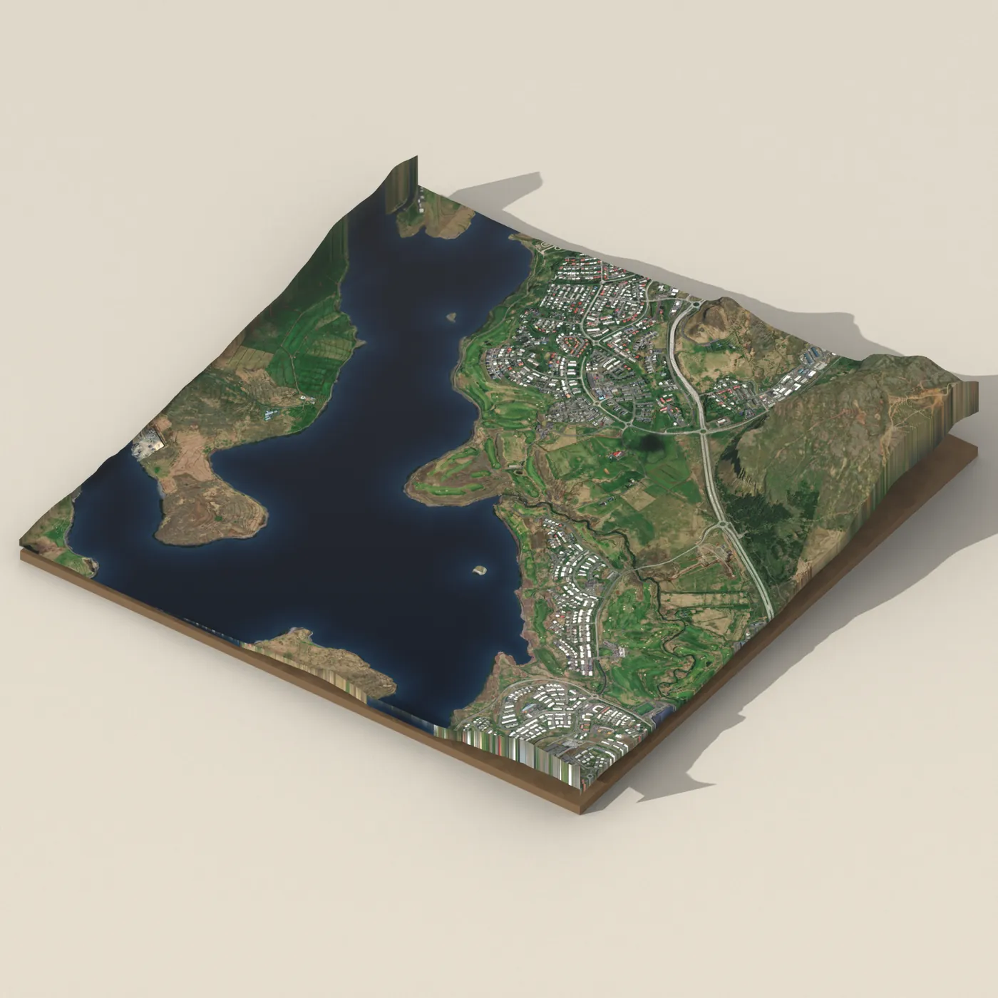 Króarfoss 3D terrain render