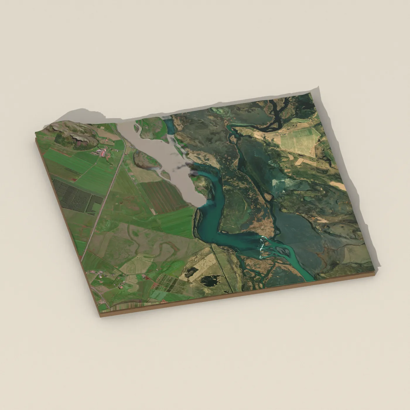 Krókadælarflúð 3D terrain render