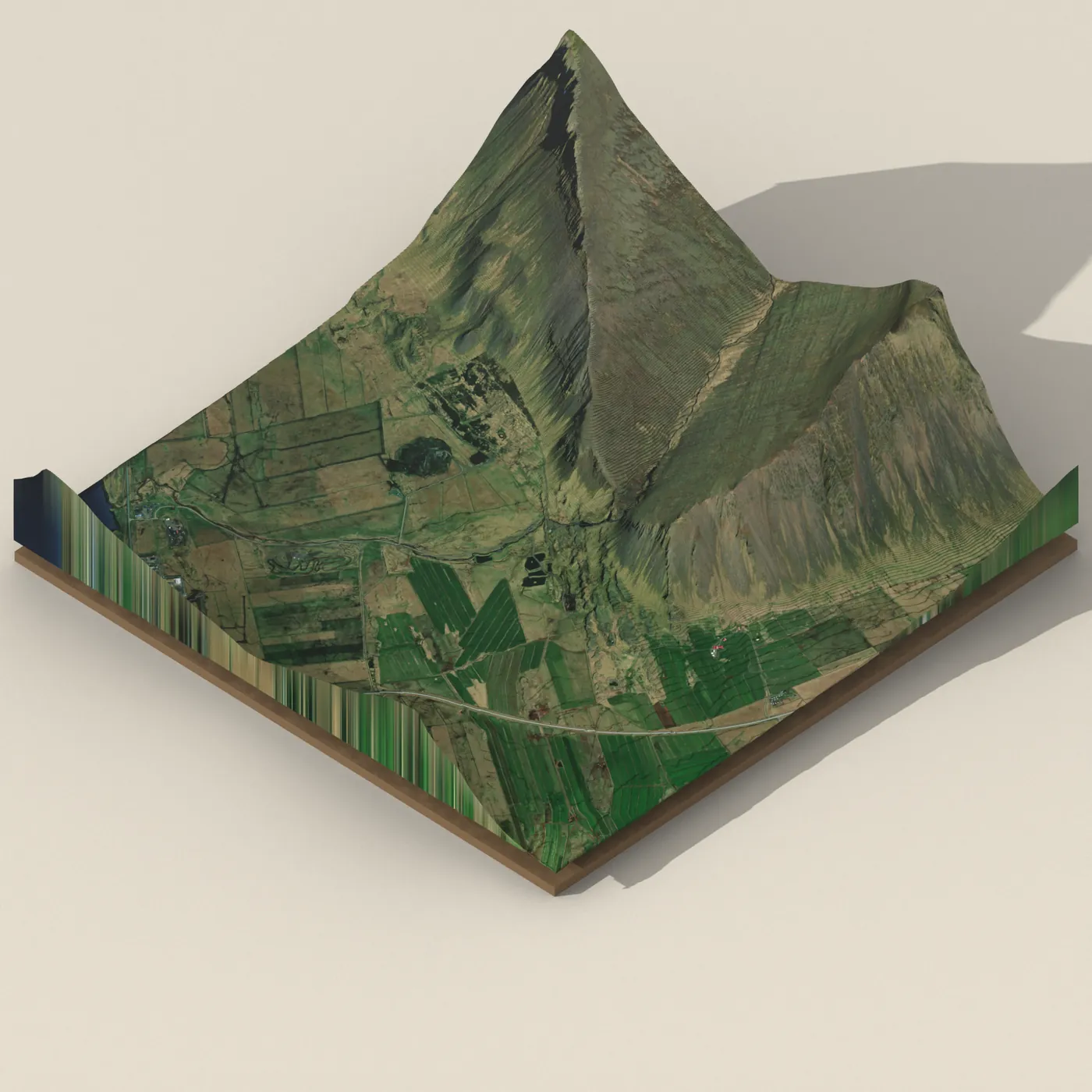 Kúafoss 3D terrain render