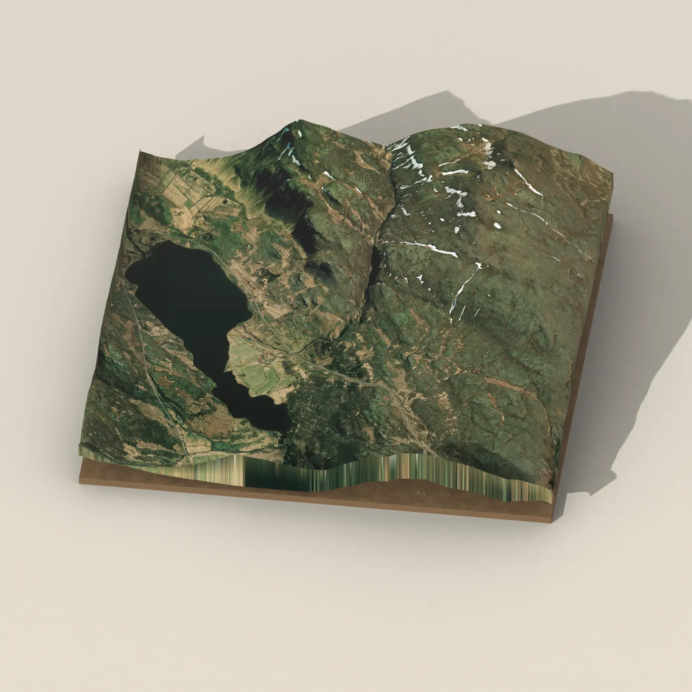 Kúhallarfoss 3D terrain render