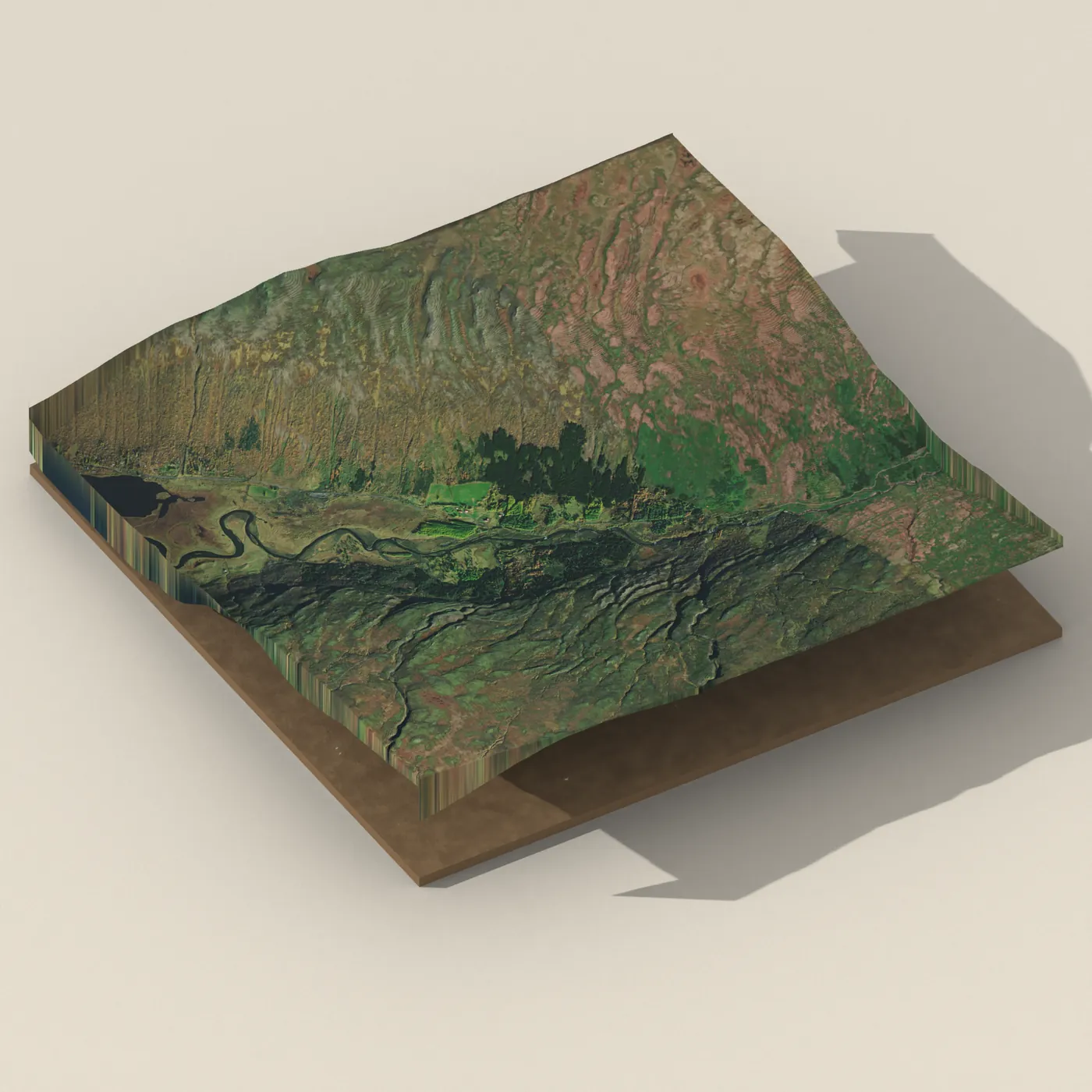 Kvíafoss 3D terrain render