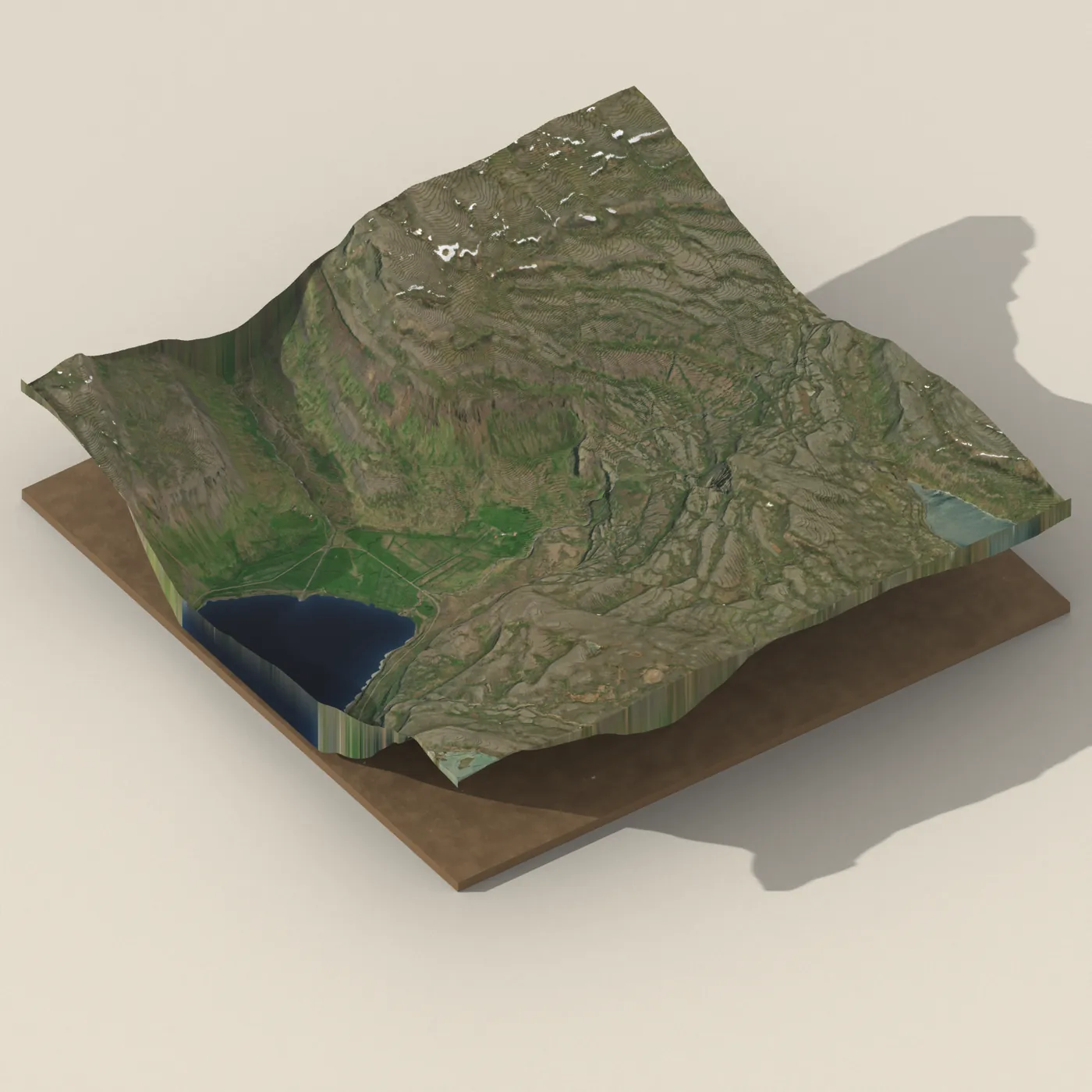 Kvíafoss 3D terrain render