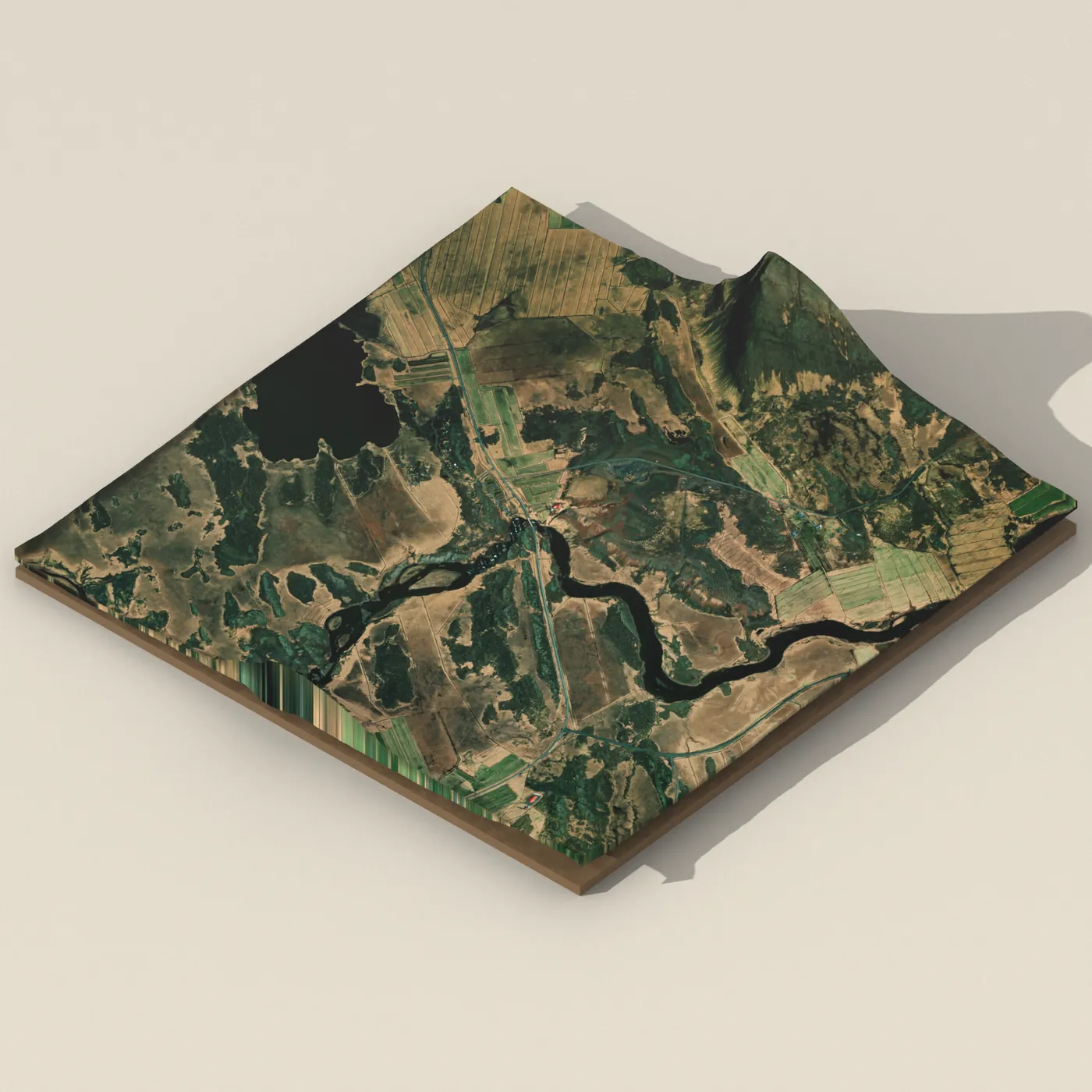 Lækjarfoss 3D terrain render