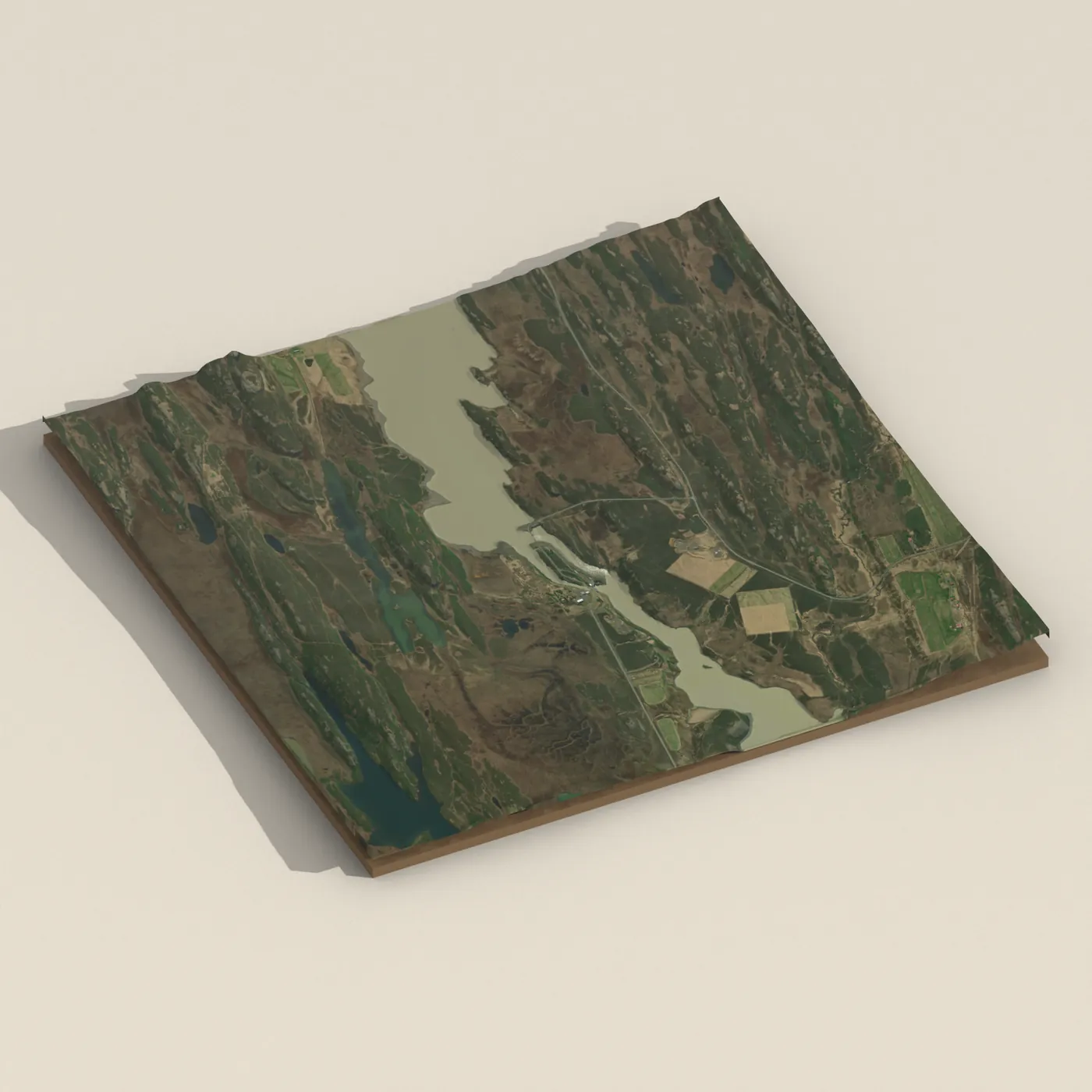 Lagarfoss 3D terrain render
