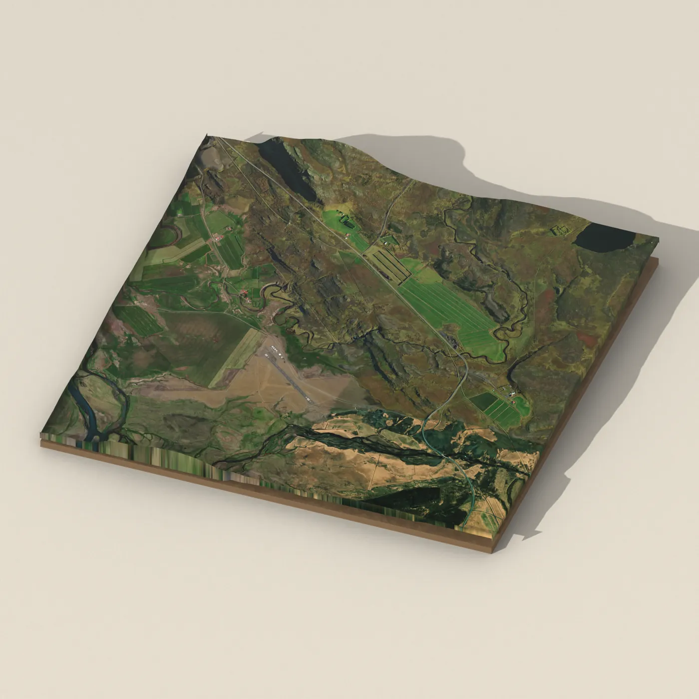 Lágifoss 3D terrain render