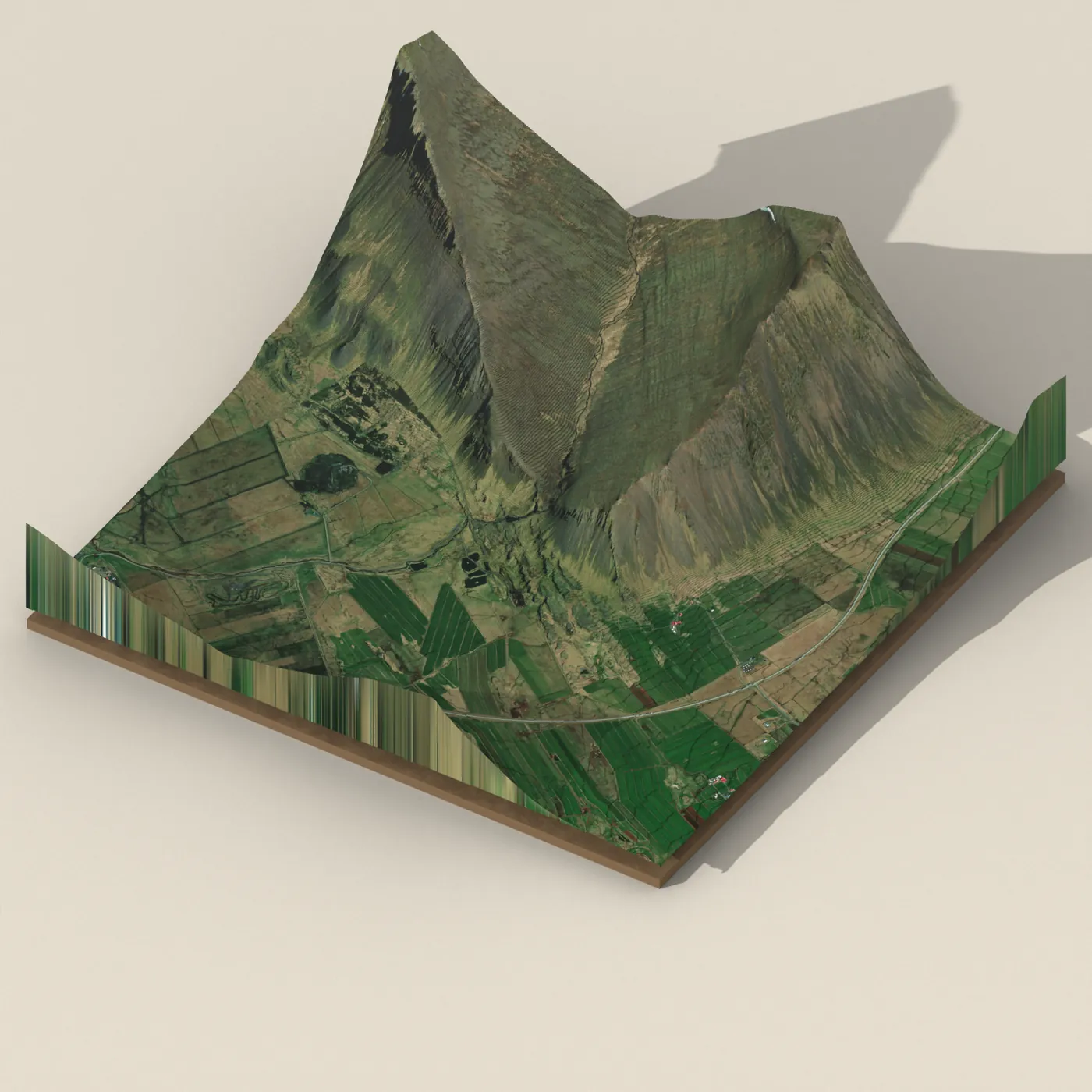 Lambafossar 3D terrain render