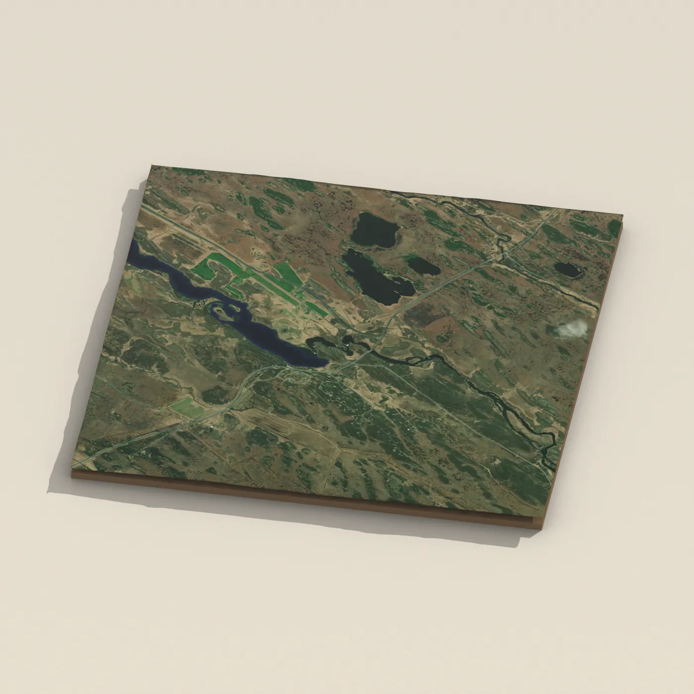 Langárfoss 3D terrain render