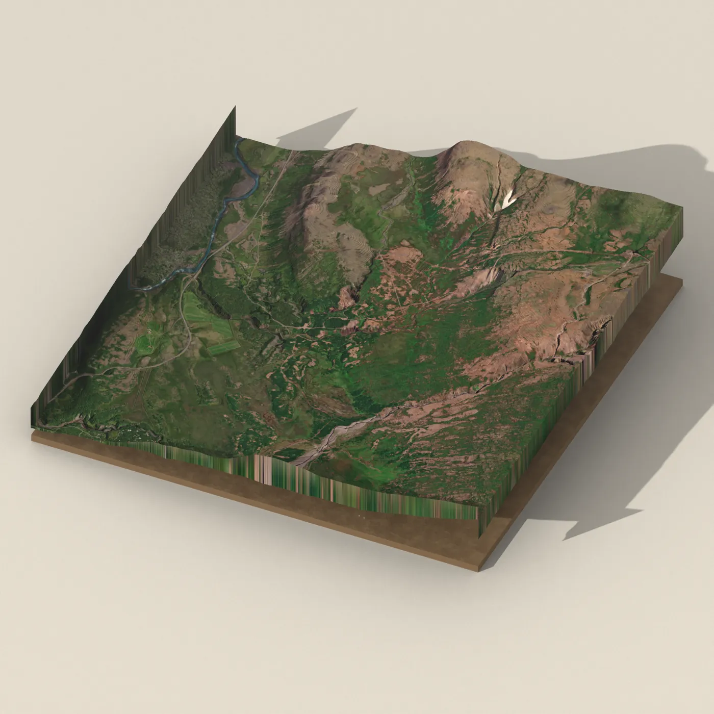 Langifoss 3D terrain render