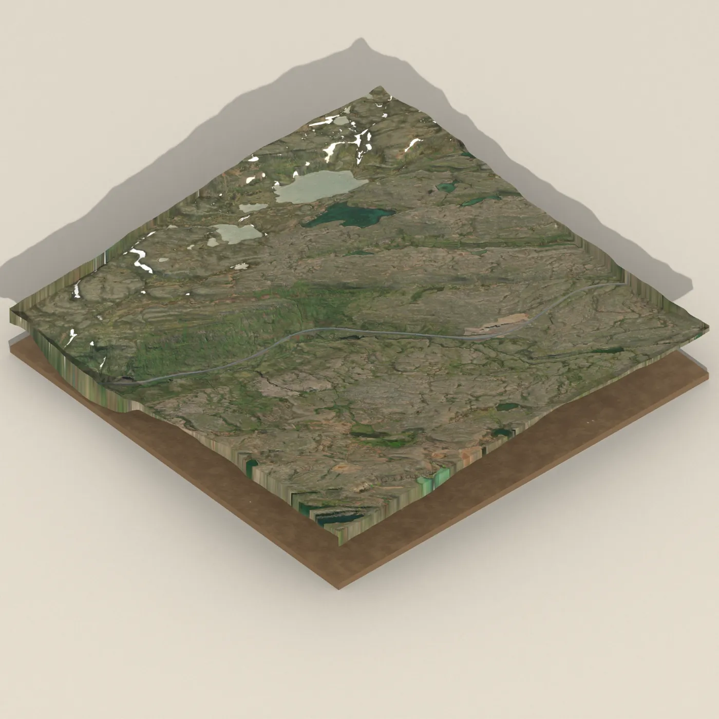 Laugufoss 3D terrain render