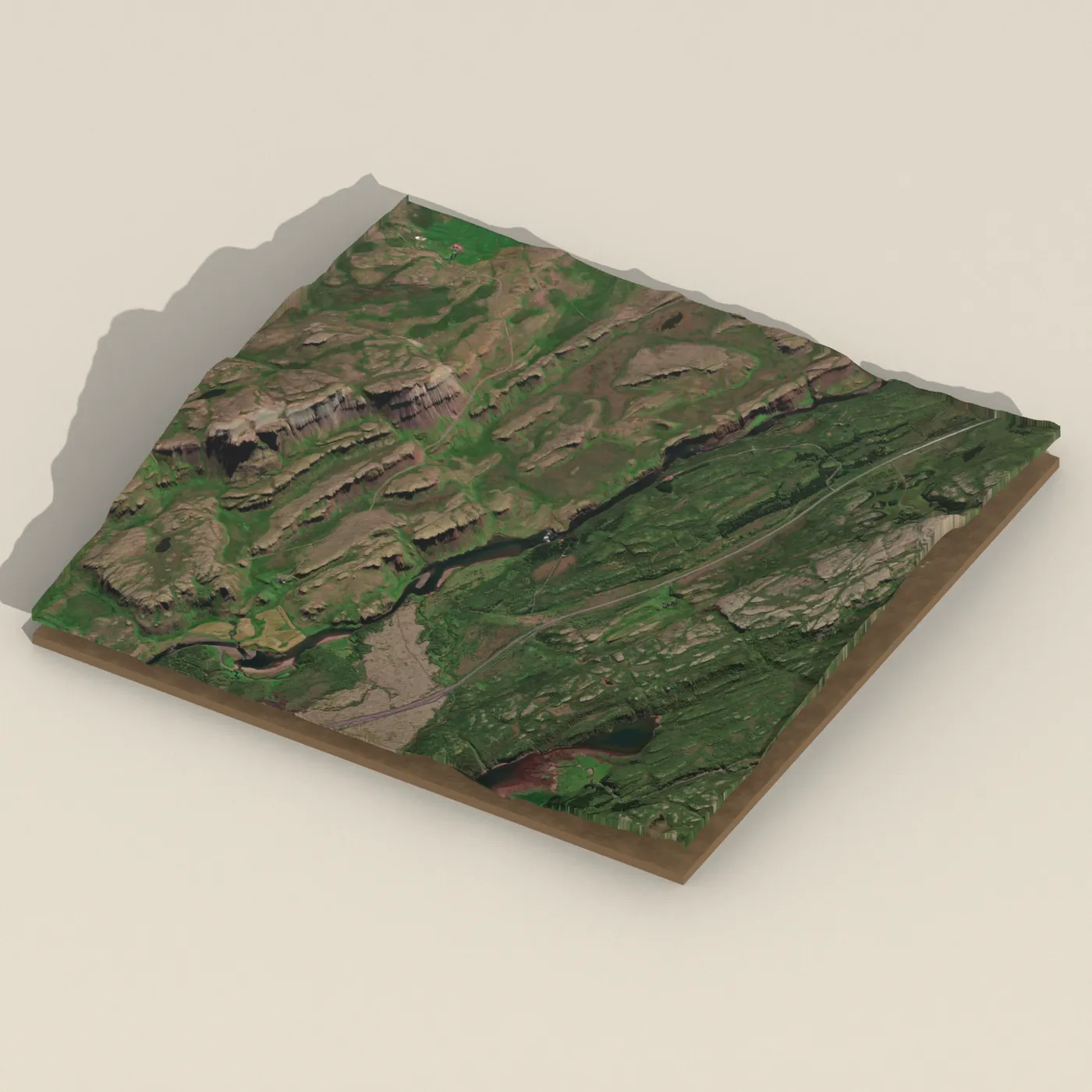Laxfoss 3D terrain render
