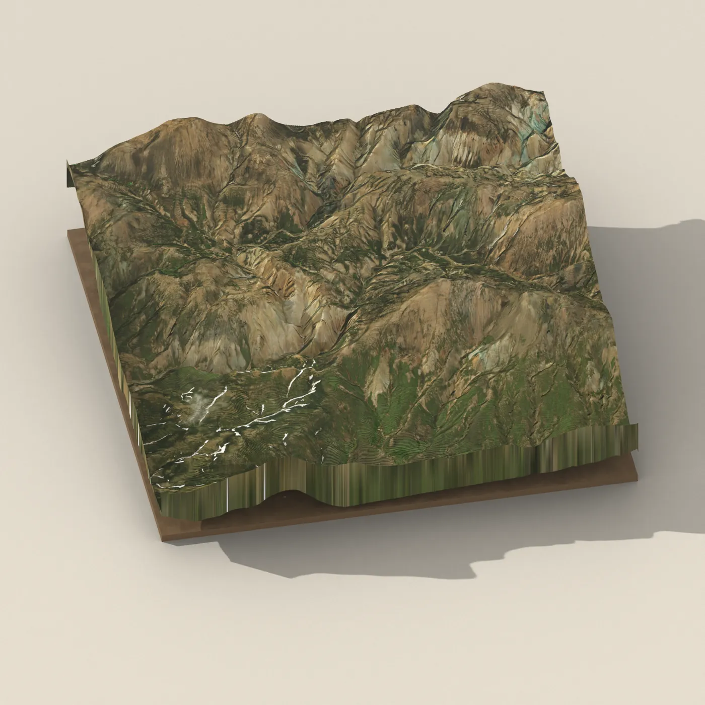 Ljósafoss 3D terrain render