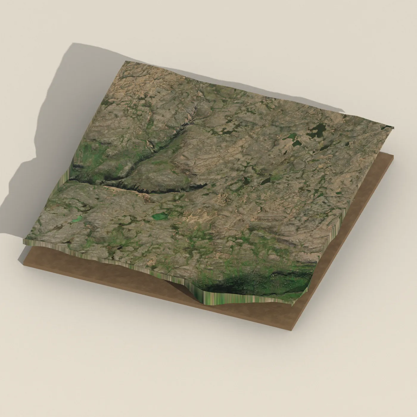 Lónfoss 3D terrain render
