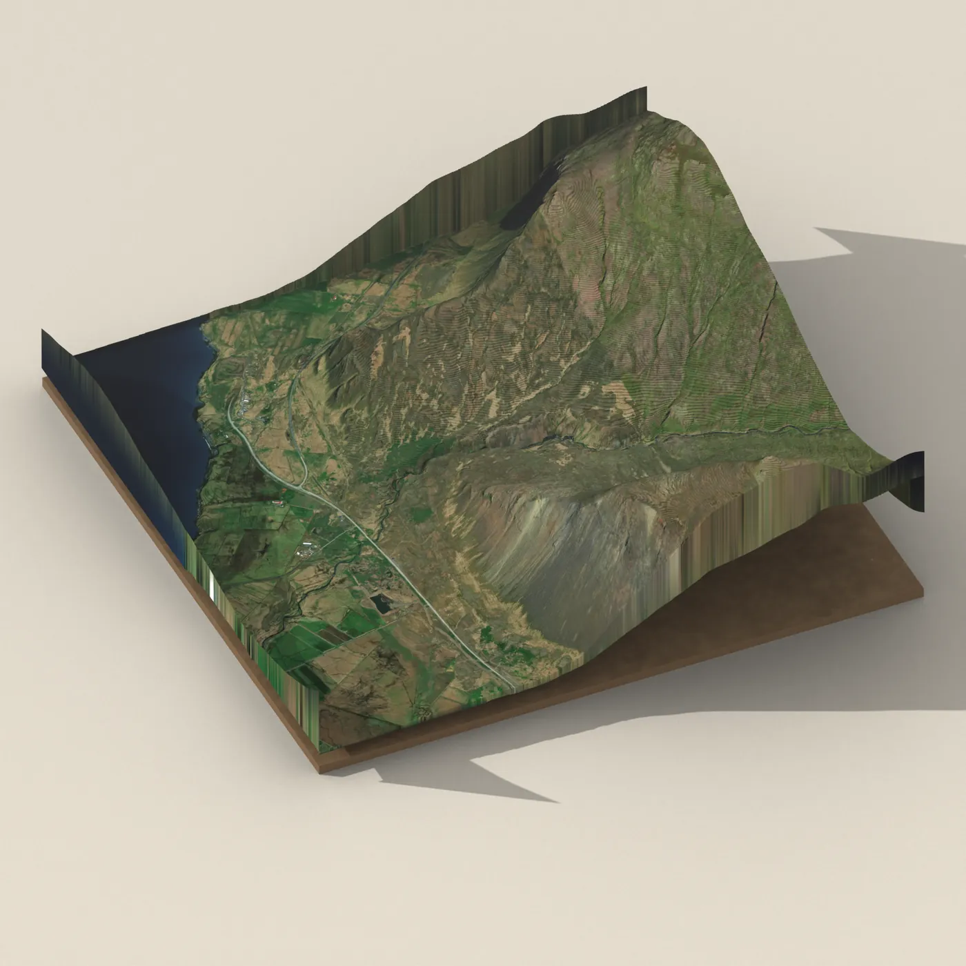 Mannskaðafoss 3D terrain render