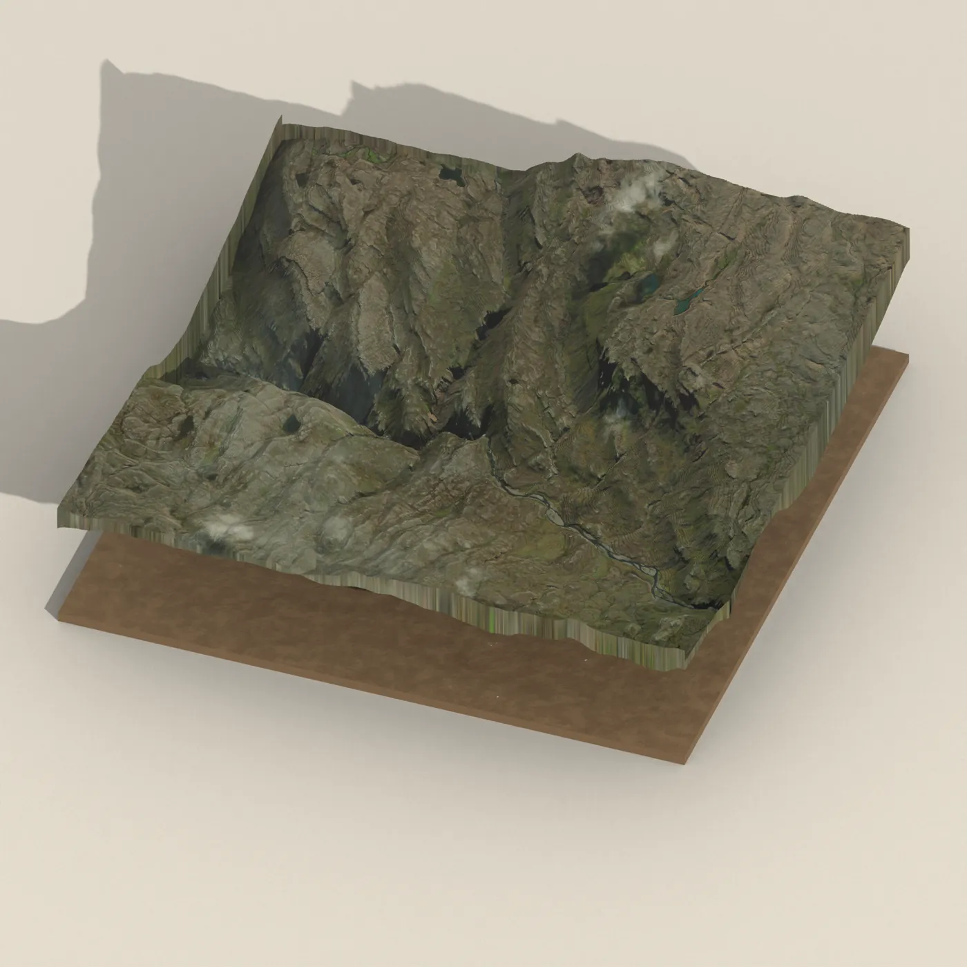 Menglaðarfoss 3D terrain render